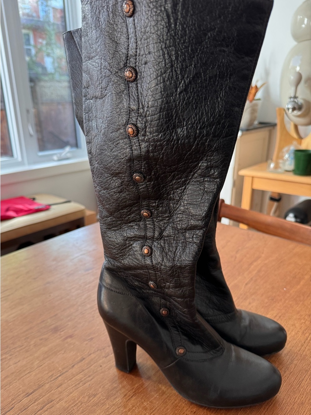 Miz Mooz “Annette” tall boots in black genuine leather, size 9.
